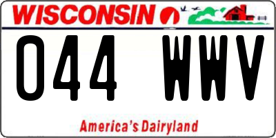 WI license plate 044WWV