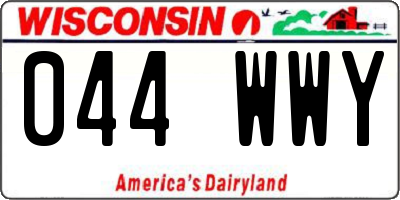WI license plate 044WWY