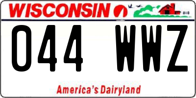 WI license plate 044WWZ
