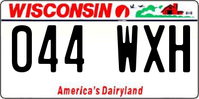 WI license plate 044WXH