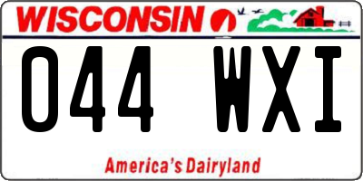 WI license plate 044WXI