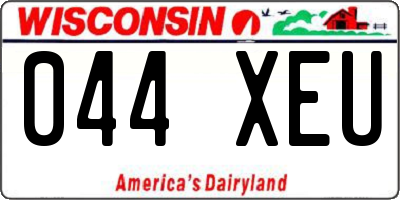 WI license plate 044XEU