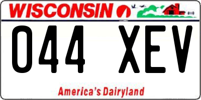 WI license plate 044XEV
