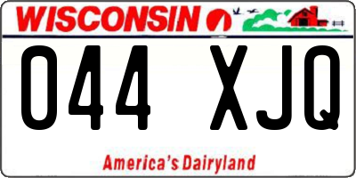 WI license plate 044XJQ