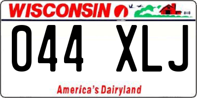 WI license plate 044XLJ