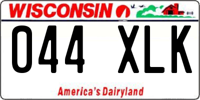 WI license plate 044XLK