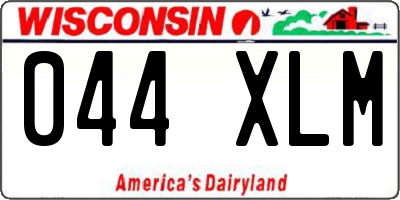 WI license plate 044XLM