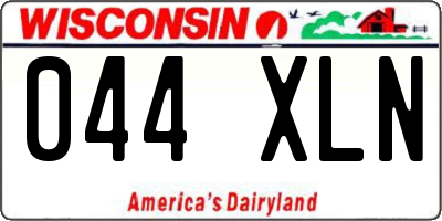 WI license plate 044XLN