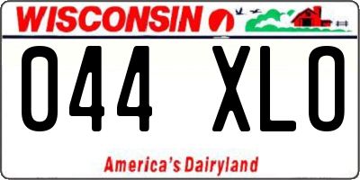 WI license plate 044XLO
