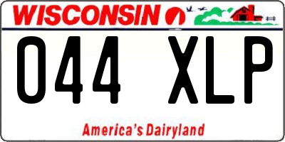 WI license plate 044XLP