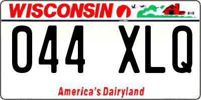 WI license plate 044XLQ
