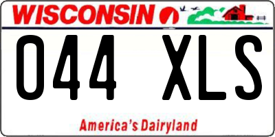 WI license plate 044XLS