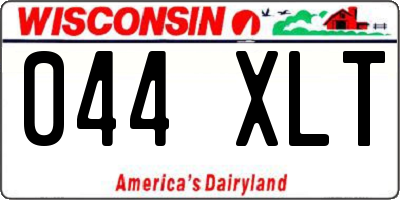 WI license plate 044XLT