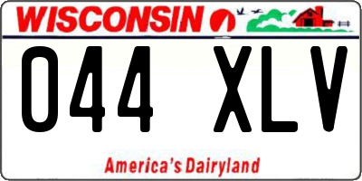 WI license plate 044XLV