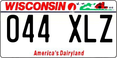 WI license plate 044XLZ