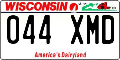 WI license plate 044XMD