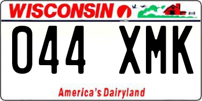 WI license plate 044XMK