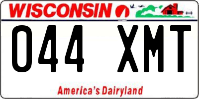 WI license plate 044XMT
