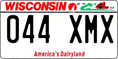 WI license plate 044XMX