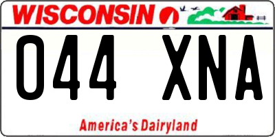 WI license plate 044XNA