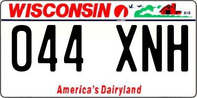 WI license plate 044XNH