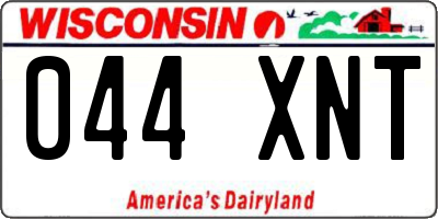 WI license plate 044XNT