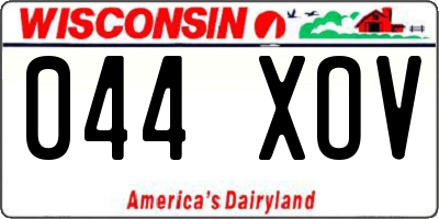 WI license plate 044XOV