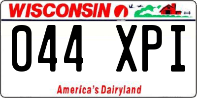 WI license plate 044XPI