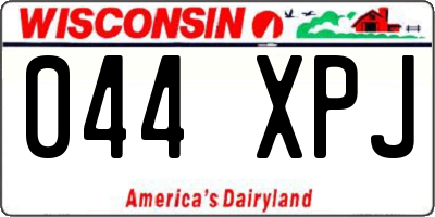 WI license plate 044XPJ