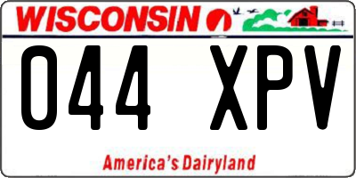 WI license plate 044XPV