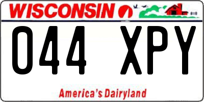 WI license plate 044XPY