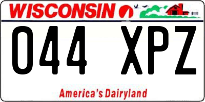 WI license plate 044XPZ
