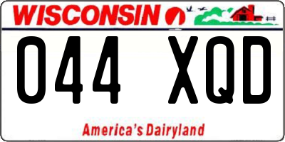 WI license plate 044XQD