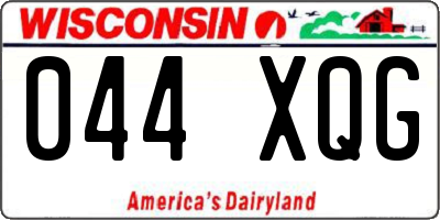 WI license plate 044XQG