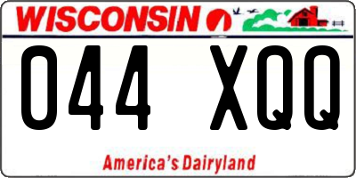 WI license plate 044XQQ