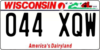 WI license plate 044XQW