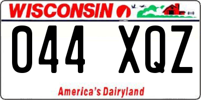 WI license plate 044XQZ
