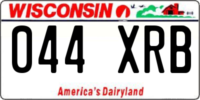 WI license plate 044XRB