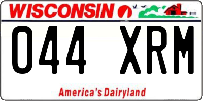WI license plate 044XRM