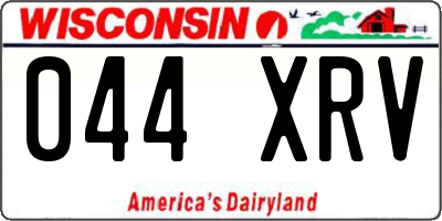 WI license plate 044XRV