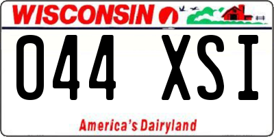 WI license plate 044XSI