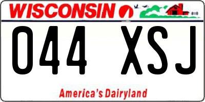 WI license plate 044XSJ