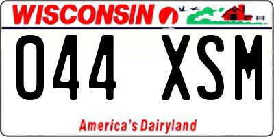 WI license plate 044XSM