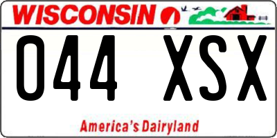 WI license plate 044XSX