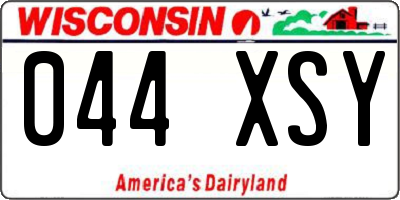 WI license plate 044XSY
