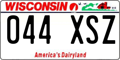 WI license plate 044XSZ