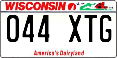 WI license plate 044XTG