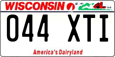 WI license plate 044XTI