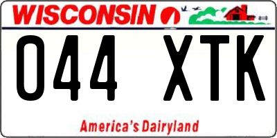 WI license plate 044XTK