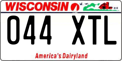 WI license plate 044XTL